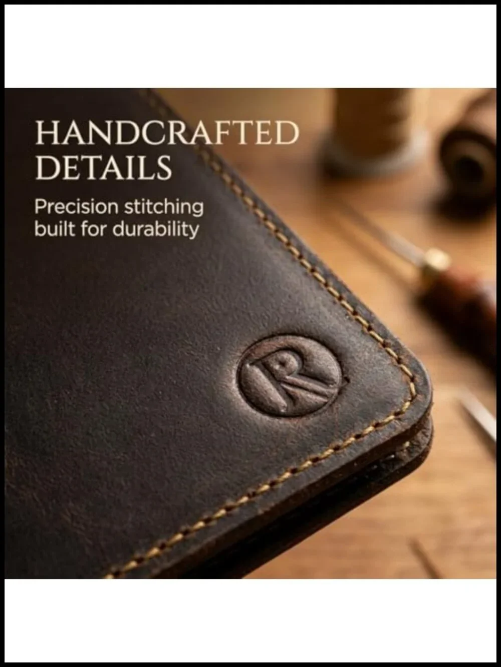 Full Grain Crazy Horse Leather Passport Holder RFID Travel Wallet Card Slots